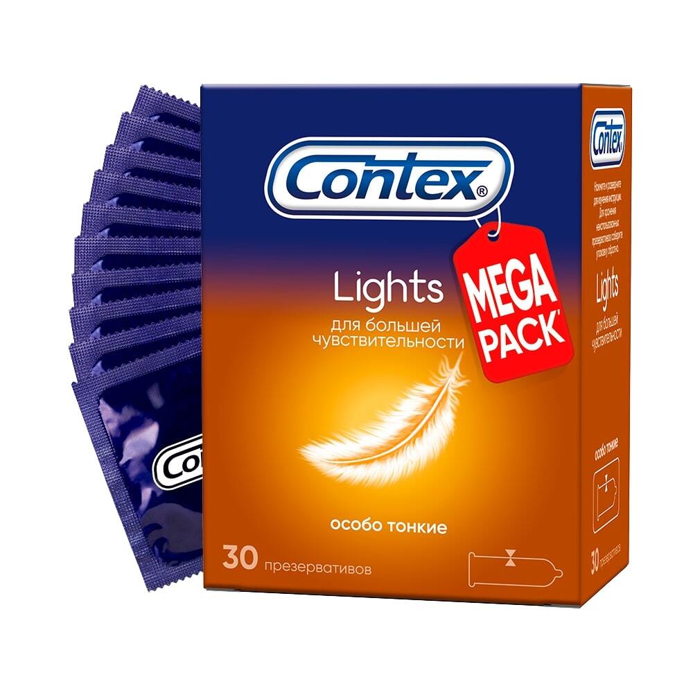 Презервативы Контекс Лайт №30 презервативы contex lights особо тонкие 30 шт