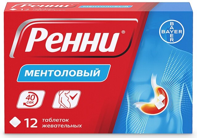 Ренни таб. жев. ментол №12 в Телмана