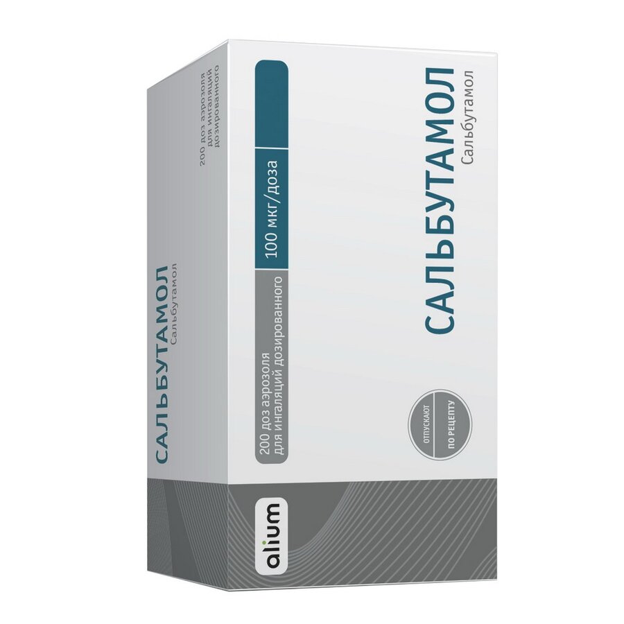 Сальбутамол аэроз. д/ингал. доз. 100мкг/доза 200доз 12мл