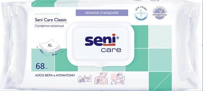 Сени Кеа Классик салфетки влаж. алоэ вера/аллантоин №68