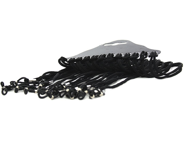 Шнурки черные д/очков шнурки для обуви полиэфир плоские 0 6х90 см черные в340 6 310
