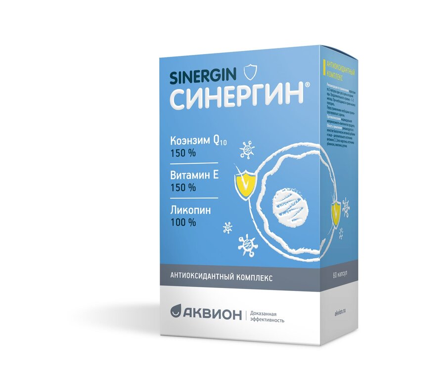 Синергин антиоксидант сперотон и прегнотон 400мг капс N60