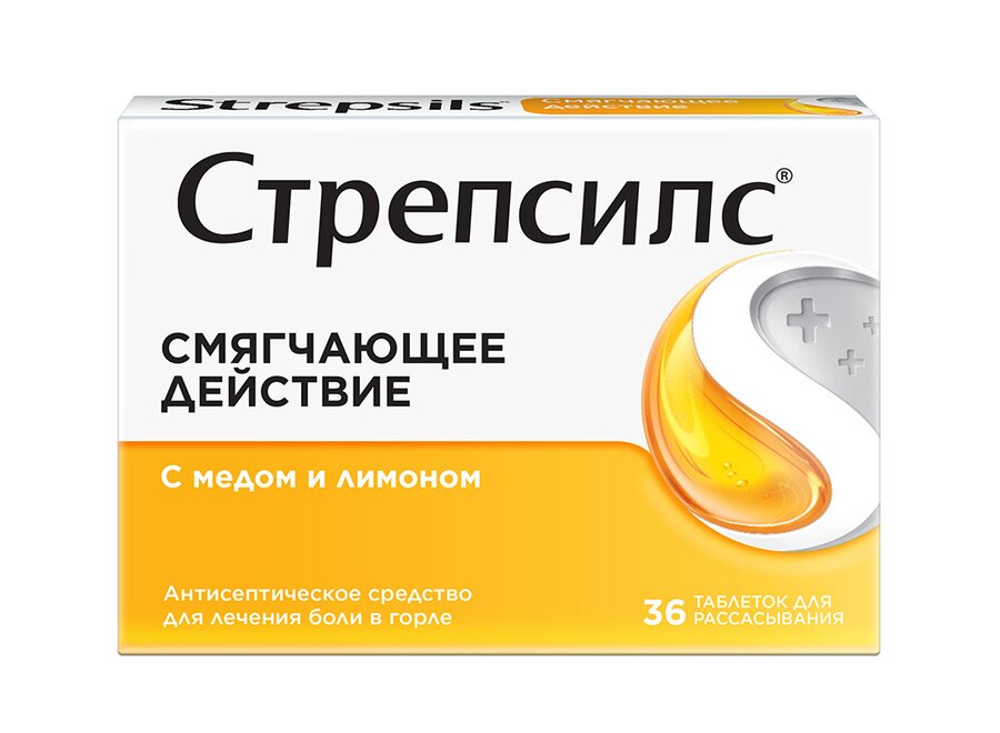 Стрепсилс таб. д/рассас. Лимон/Мед №36 в Шушарах