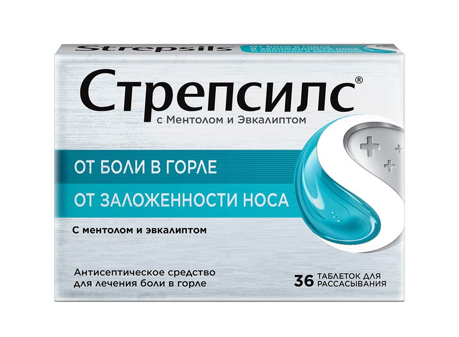Стрепсилс таб. д/рассас. Ментол/Эвкалипт №36 в Нововоронеже
