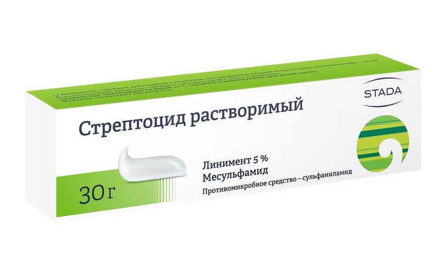 Стрептоцида Растворимого Линимент 5% 30г По Цене 99 Рублей Купить.
