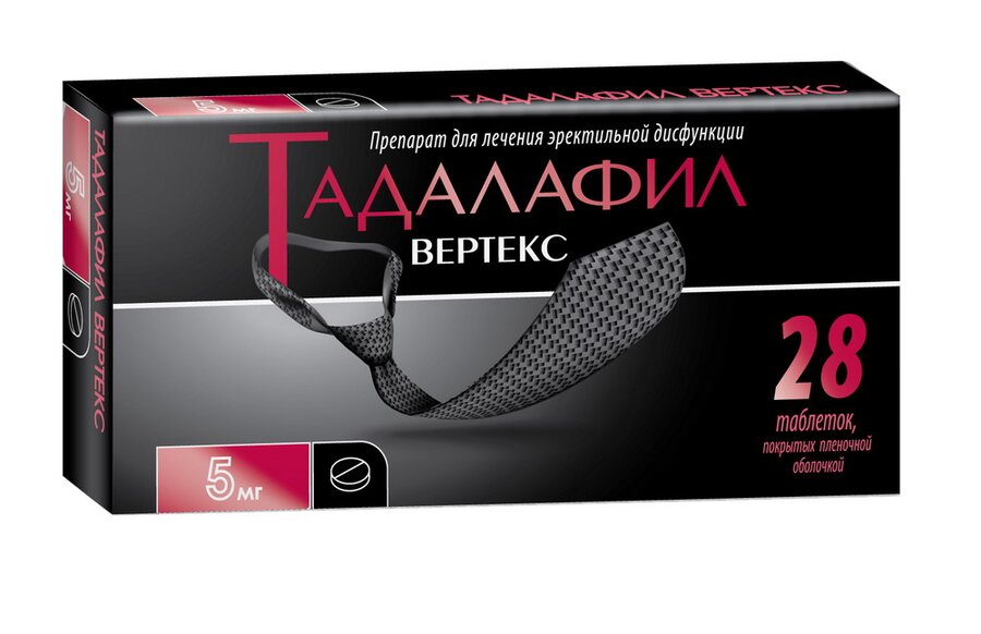 Тадалафил-Вертекс таб. п/п/о 5мг №28 в Калуге