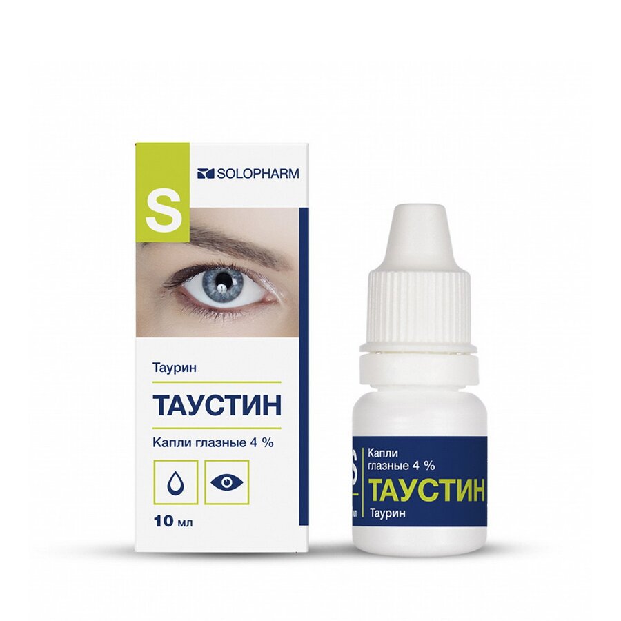 Таустин (Таурин-Солофарм) капли гл 4% 10мл
