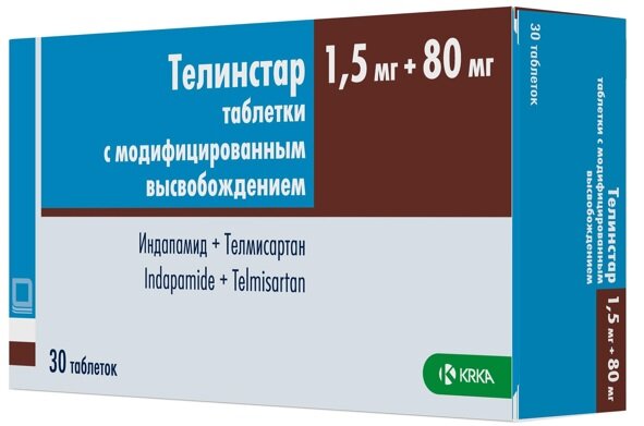 

Телинстар таб. с модиф. высвоб. 1,5мг+80мг №30