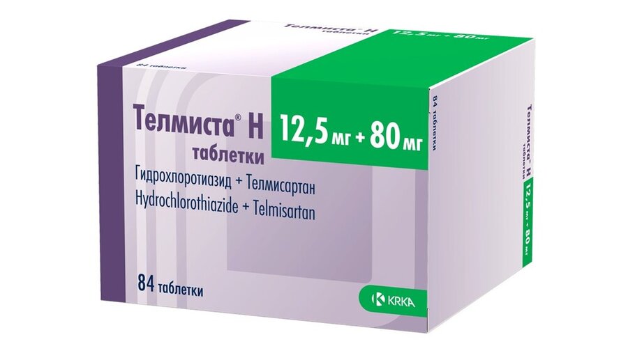 Телмиста Н таб. 80мг+12,5мг №84 в Воронеже