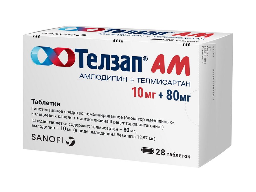 Телзап АМ таб. 10мг+80мг №28 в Шушарах
