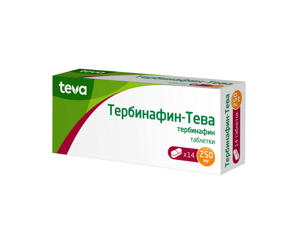 Тербинафин-Тева таб. 250мг №14 бисопролол тева таблетки п о плен 5мг 30шт