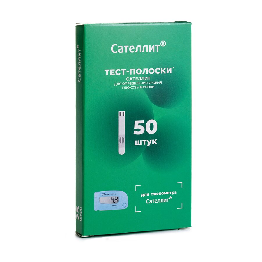 Тест-полоски д/глюкометра Сателлит ПКГЭ-02 №50