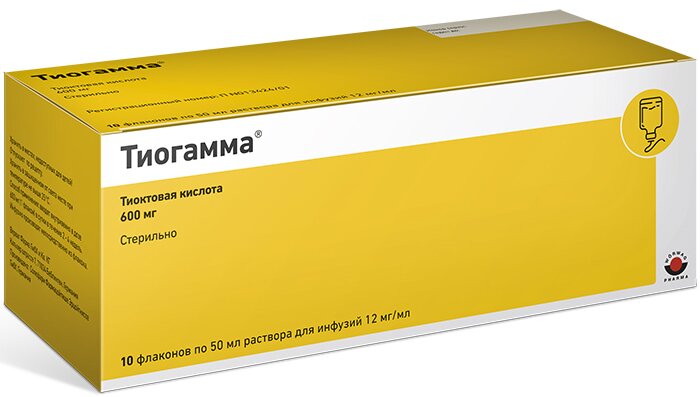 Тиогамма р-р д/инф. 1.2% 50мл №10 в Пробуждение
