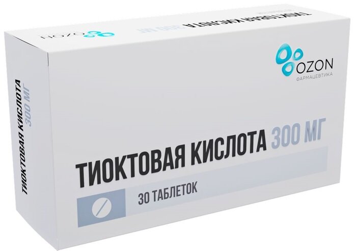 Тиоктовая кислота таб.п/п/о 300мг №30