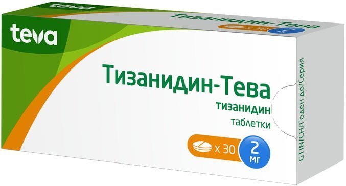 Тизанидин-Тева таб. 2мг №30 по цене 147 рублей  интернет-аптеке .