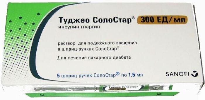 Туджео СолоСтар р-р д/п/к/в/в 300ЕД/мл картр. в шприц-ручке 1.5мл №5