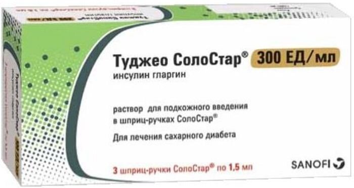 Туджео СолоСтар р-р д/п/к/в/в 300ЕД/мл картр. в шприц-ручке 1.5мл №3