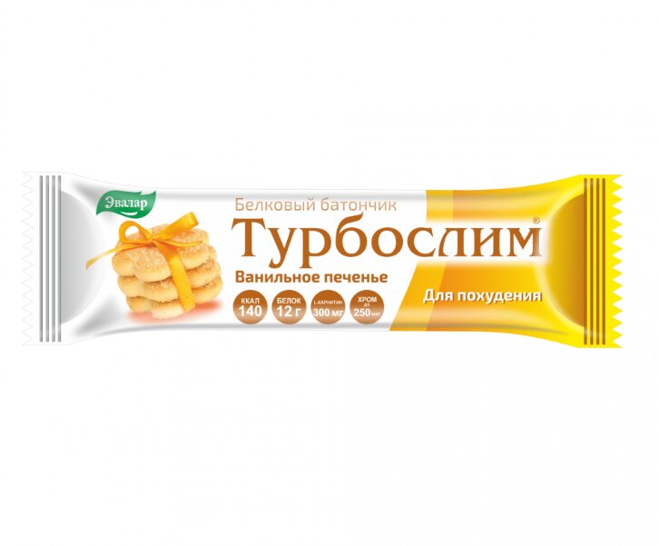 Турбослим батончик белковый Ванильное печенье 50г №1