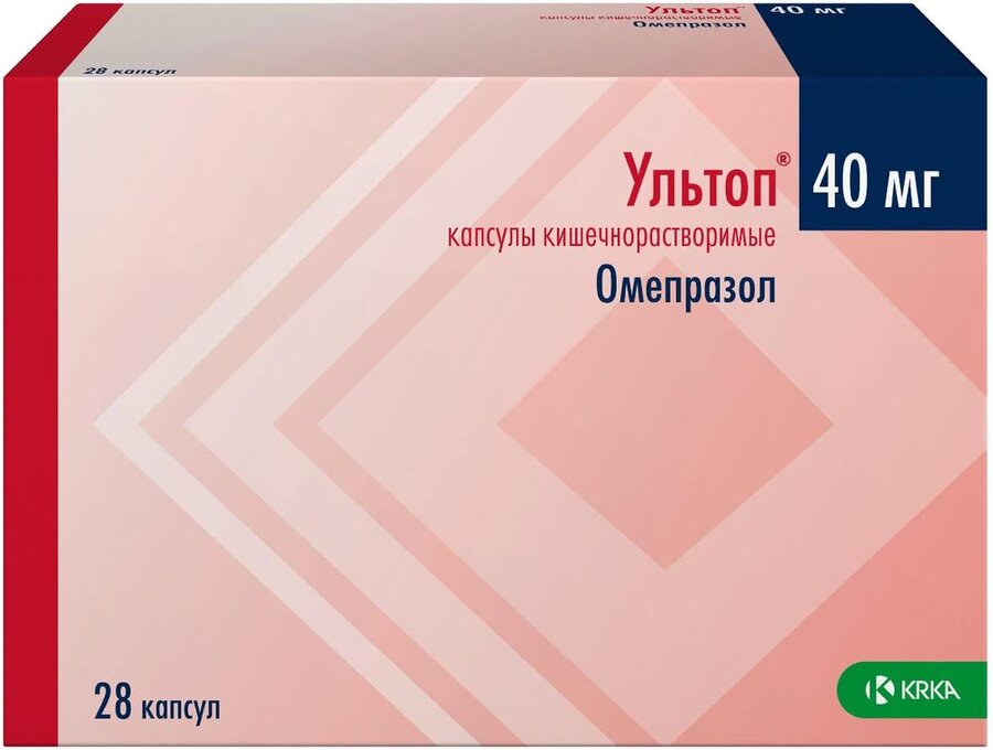 Ультоп Капс. 40мг №28 По Цене 468 Рублей Купить В Интернет-Аптеке.