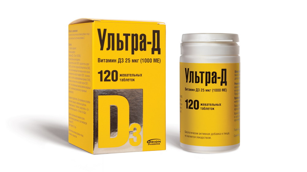 Ультра-Д витамин Д3 таб. жеват. №120
