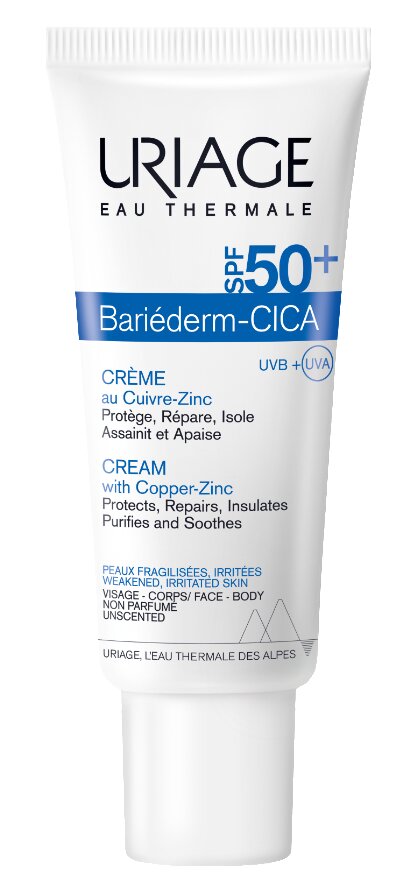 Урьяж Барьедерм Цика-крем SPF50 Cu/Zn 40мл