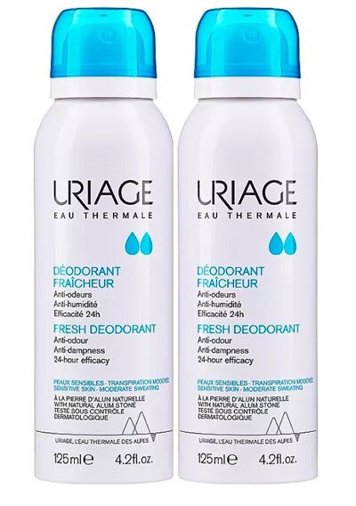 Урьяж набор Дезодорант освежающий с квасцовым камнем спрей 125мл №2