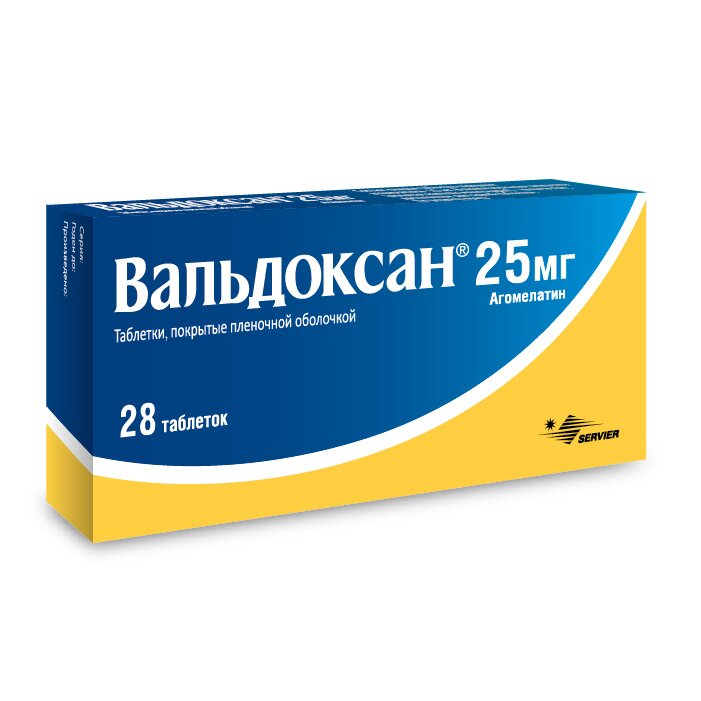 Вальдоксан таб. п/о 25мг №28