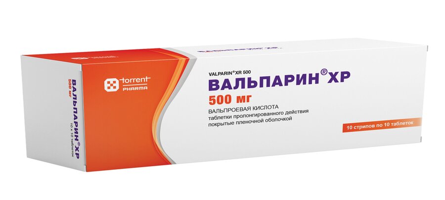 Вальпарин ХР таб.п/о пролонг. 500мг №100