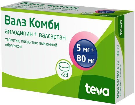 Валз Комби таб.п/п/о 5мг+80мг №28 в Шушарах