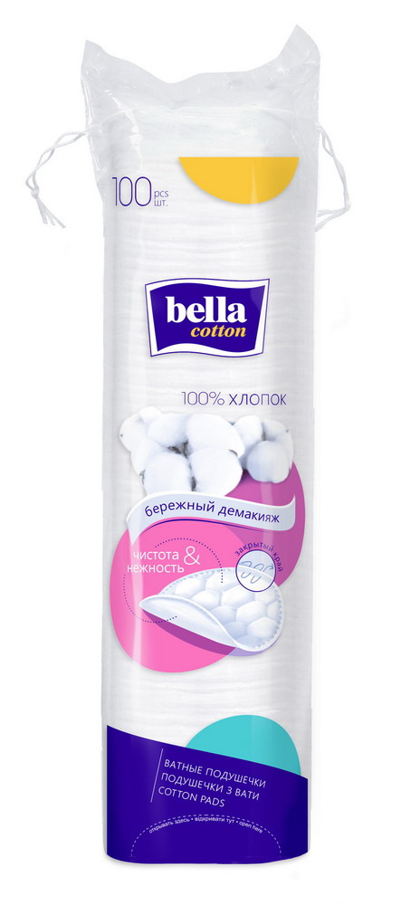 Ватные диски Белла косм. круглые №100 bella bella ватные палочки cotton из органического хлопка в эко пакете