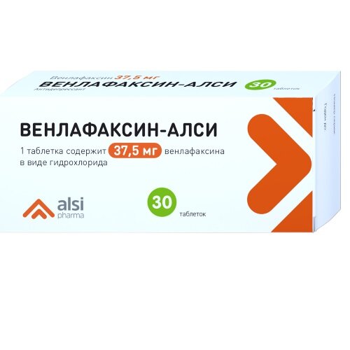 Венлафаксин таб. 37,5мг №30