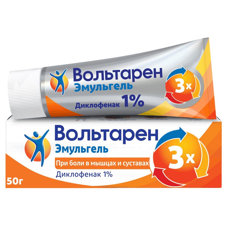 Вольтарен Эмульгель 1% 50г Гель Для Наружного Применения Купить В.