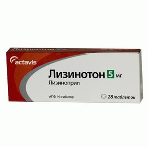 

Лизинотон таб. 5мг №28