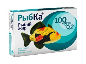 РыбКа рыбий жир капс. 200мг д/детей №100