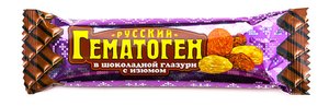 Гематоген Русский Изюм в шоколаде 40г гематоген русский детский 40г