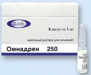 Омнадрен 250 р-р д/ин. масл. 1мл №1 прогестерон р р д ин масл 2 5% 1мл 10