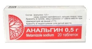 

Анальгин таб. п/о 500мг №20
