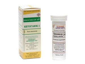 Тест-полоски Кетоглюк-1 д/опред глюкозы и кетона в моче №50