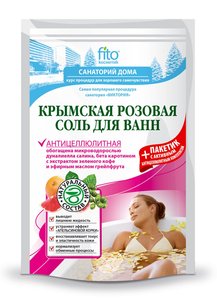 

Соль д/ванн Санаторий дома Крымская розовая Антицеллюлитная 530г